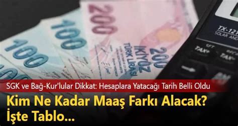 SGK ve Bağ Kur lular dikkat Hesaplara yatacağı tarih netleşti Kim ne