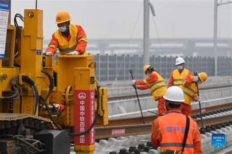 Huzhou Hangzhou High Speed Railway Under Construction People S Daily