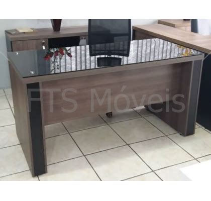 Mesa De Trabalho Maranello M Gold Glass Fts M Veis