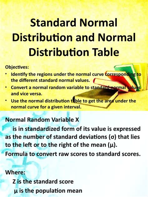 Standard Normal Distribution And Normal Distribution Table Download