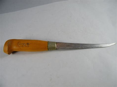 Vintage Rapala J Marttiini Fish Fillet Knife With Sheath Made In