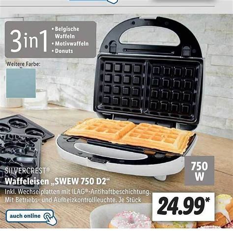 Silvercrest Waffeleisen Swew 750 D2 Angebot Bei Lidl