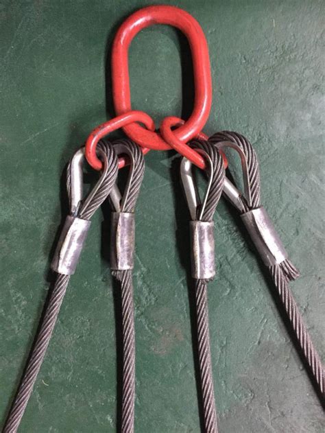 4 Leg Bridle Sling Four Leg Wire Rope Sling With Long Service Life