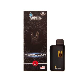 Burn Disposable Vapes Romulan Indica Gram Greenland Botanicals