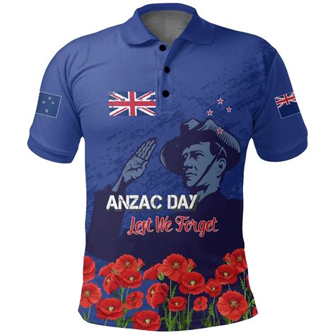 Aio Pride New Zealand Polo Shirt Anzac Day Red Poppy Aio Pride