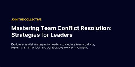 Mastering Team Conflict Resolution Strategies For Leaders