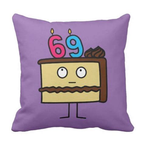 69th Birthday Cake with Candles Throw Pillow | Birthday cake with candles, Birthday party cake ...