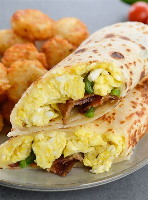 Bacon Egg And Jalapeno Breakfast Burrito Easy Wrap Recipes