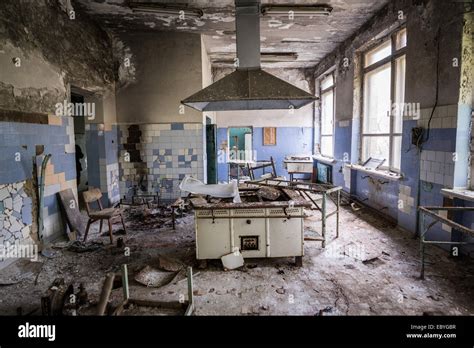 Kitchen in hospital in Pripyat abandoned city, Chernobyl Exclusion Zone, Ukraine Stock Photo - Alamy