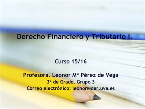 Derecho Financiero Y Tributario I