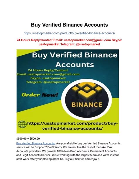 Ppt Buy Verified Binance Accounts Powerpoint Presentation Free