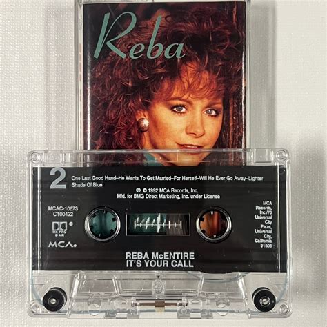 Reba Mcentire Its Your Call 1992 Cassette Club Edition Mca Records