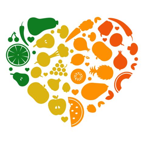 Vector Heart Vegetables Png File Png Mart