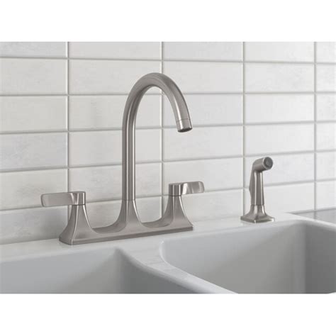 Kohler Maxton Vibrant Stainless 2 Handle High Arc Kitchen Faucet In The