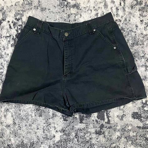 Lee × Vintage Vintage 90s Lees Riveted Black Carpenter Shorts | Grailed