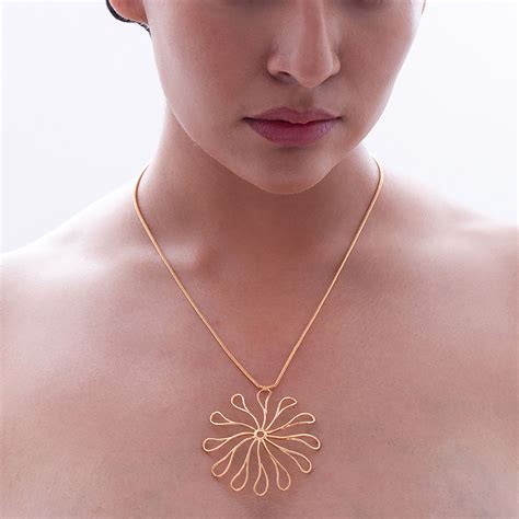 Buy Ethnic Andaz Gold Blooming Flower Necklace Online