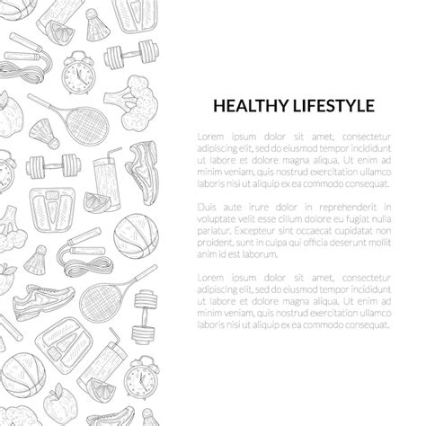 Premium Vector Healthy Lifestyle Banner Template Sports And Fitness