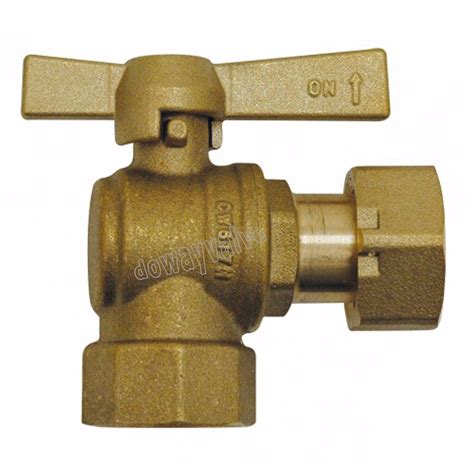 Angle F Swivel Nut Water Meter Brass Ball Valve China Water Meter