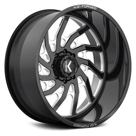 Kg Forged Kf Bounty Wheels Gloss Black With Milled Accents Rims