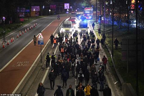 Protesters Clash With Riot Police And Block M32 At Kill The Bill March