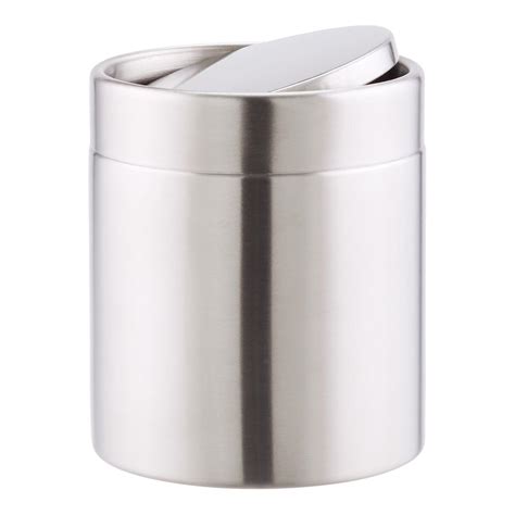 Stainless Steel Swing-Lid Countertop Trash Can | The Container Store