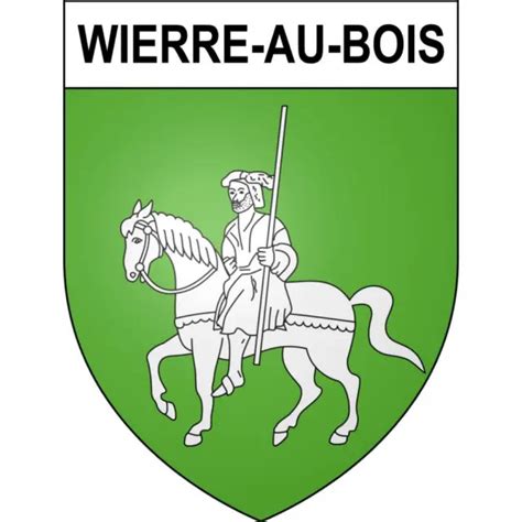 WIERRE AU BOIS 62 VILLE sticker blason écusson autocollant adhésif EUR