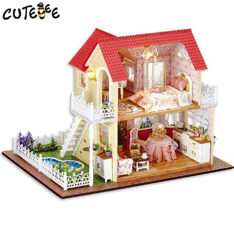 Cutebee Doll House Miniature Diy Dollhouse With Furnitures Wooden House