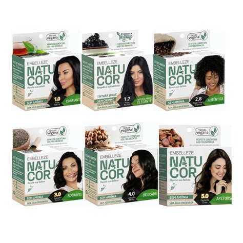 Tinta De Cabelo Vegana - Tinta De Cabelo Natucor Vegana - Escolha A Sua Cor | Shopee Brasil