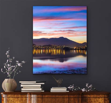 Mt Tamalpais Twilight Reflections Photo San Francisco Bay Print