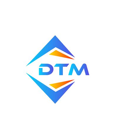 DTM abstract technology logo design on white background. DTM creative ...