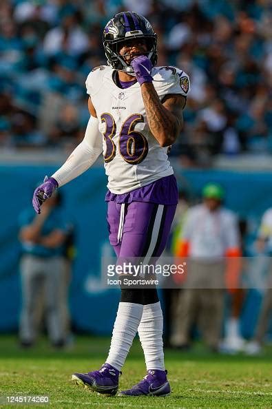 Baltimore Ravens Safety Chuck Clark Lines Up For A Play During The