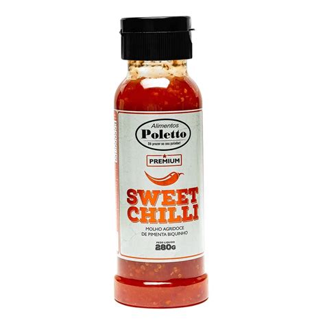 Molho Poletto Premium Sweet Chilli Agridoce De Pimenta Biquinho 280g