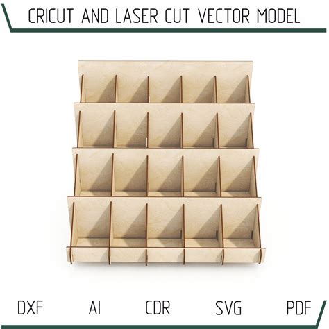 Svg Dxf Pdf Archivos De Corte L Ser Organizador De Etsy