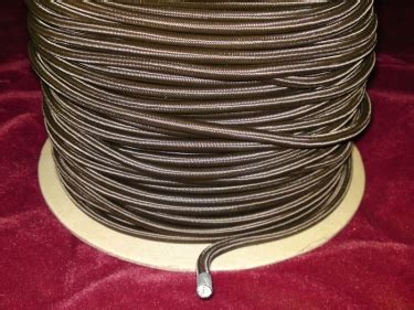 core  overbraid brown period wire silk flex electrical cable mm