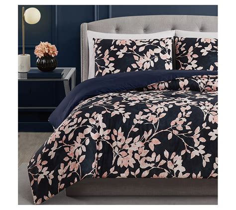 Vince Camuto Amaya Floral 3 Piece Fullqueen Duvet Cover Set