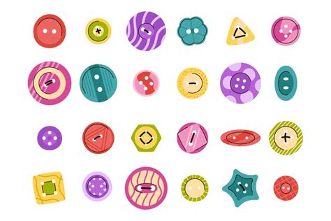 Colorful sew buttons for clothes. Sewing clothing accessorie