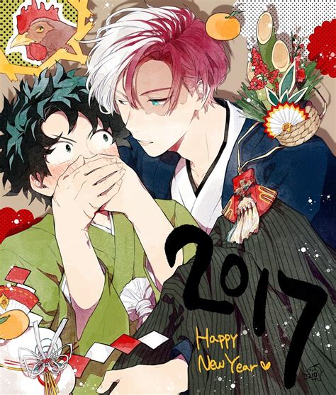 Boku No Hero Academia Happy New Year Todoroki Shouto Midoriya Izuku Tododeku Mha 41760 Hot Sex