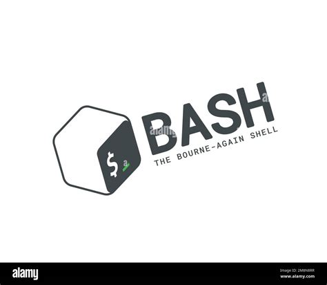 Bash Unix Shell Rotated Logo White Background Stock Photo Alamy