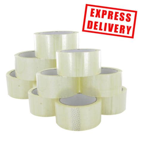 6 Rolls Strong Clear Sellotape Parcel 48mm X 50m Packaging Tape Ebay