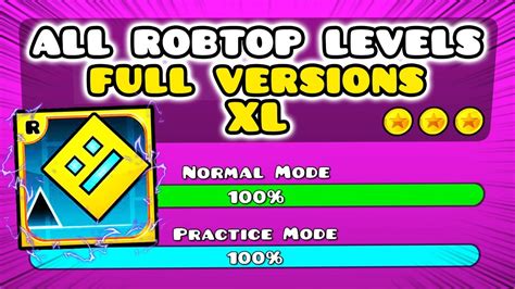 Geometry Dash All Full Version Levels Youtube