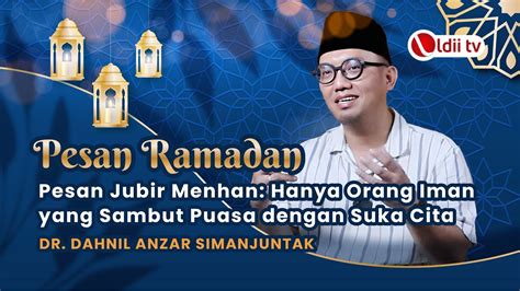 Dahnil Anzar Hanya Orang Iman Yang Sambut Puasa Dengan Suka Cita YouTube