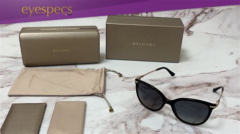 Bvlgari Sunglasses Model Bv8201b Color 501 T3 Black Gold Grey Gradient Lenses Youtube