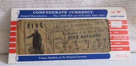 CONFEDERATE CURRENCY UNIQUE REPLICAS OF THE ORIGINAL CURRENCY SET B EBay