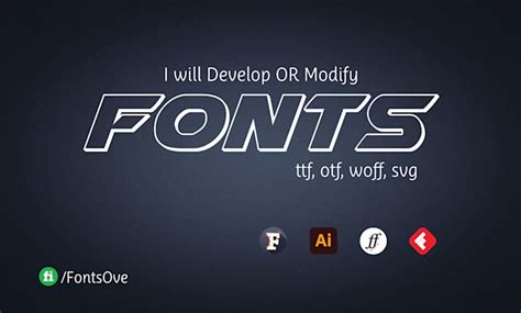 create  modify custom font design ttf otf woff font files