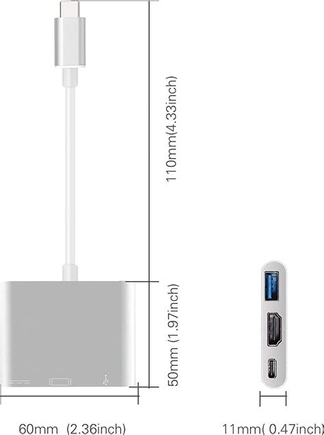 Haysenser Type C To Hdmi 3 In 1 Adapter Hdmi Usb 30 Type C Buy Best Price In Uae Dubai