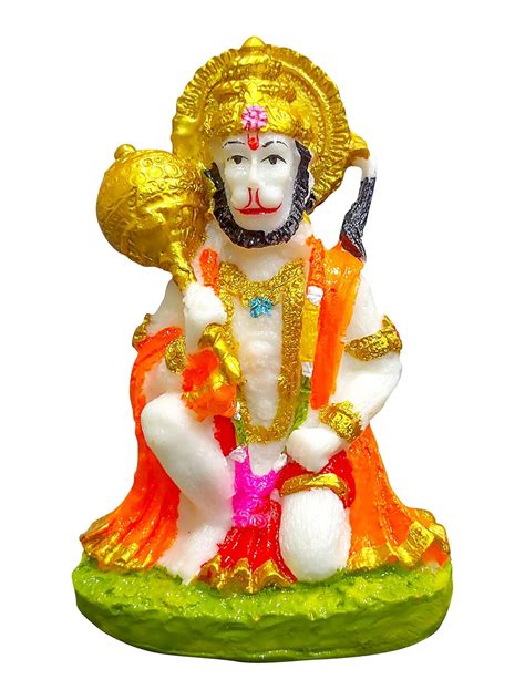 Buy Vinayakmoorti Hanumanji Sitting Idol Hanuman Marble Decorative