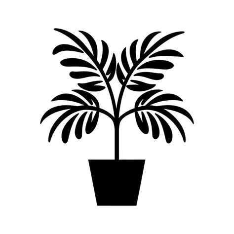 Ic Ne De Plante De Palmier De Salon Illustration Vectorielle Simple