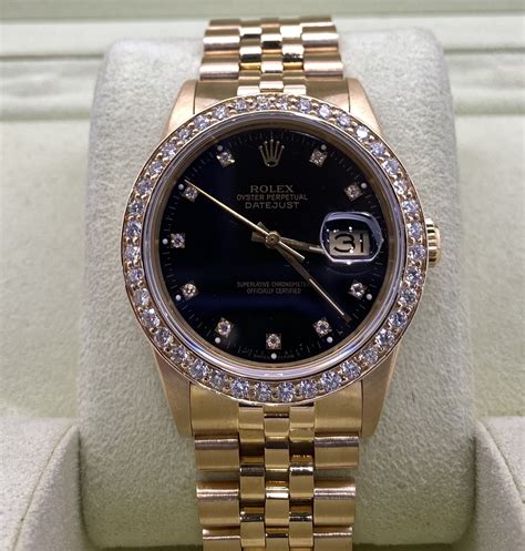 ROLEX DATEJUST 36MM DIAMOND BEZEL - Gold & Ice Jewelry