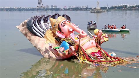 India Biggest Ganesh Nimajjanam 2023 Khairatabad Ganesh Nimajjanam In