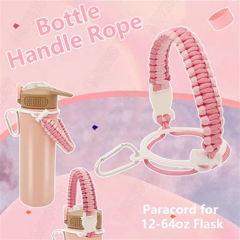 Pink Paracord Rope Linbaiflask Accessories 12 64oz Linbai Flaskbottle Handle Rope And Silicon